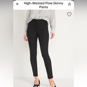 Old Navy NWT High-Waisted Pixie Skinny Pants, color Black, size 16